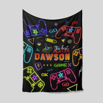 Personalized Gaming Blanket, The Best Player Game Blanket, Video Game Blanket, Gaming Blanket, Gamer Blanket, Custom Name Blanket. Gamer Gift Blanket