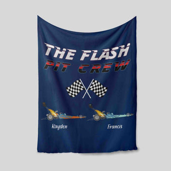 Custom Racing Blanket, The Flash Pit Crew Blanket, Pit Crew Blanket, Car Motorcycle Racing Blanket, Racer Gift Blanket, Custom Name Blanket