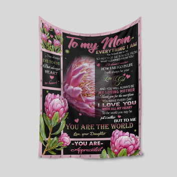 To My Mom Blanket, Custom Blankets for Mom, Flower Blanket, Blanket for Mom, Mom Blanket, Family Blanket, Custom Name Blanket, Mom Gift Blanket