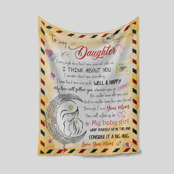 To My Daughter Blanket, Custom Blankets for Daughter, Letter Blanket, Blanket for Daughter, Daughter Blanket, Family Blanket, Custom Name Blanket, Daughter Gift Blanket