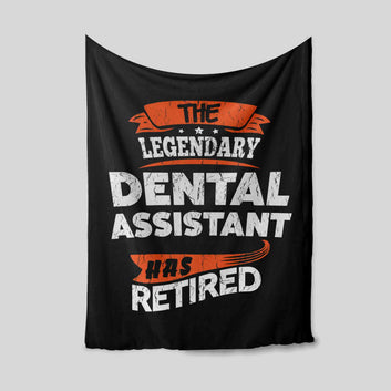 Dental Assistant Retired Blanket, Retirement Blanket, Dental Assistant Blanket, Best Retirement Gifts Ideas, Dental Assistant Gift, Blanket For Retired