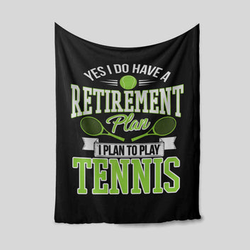 Retirement Plan Tennis Blanket, Retired Tennis Blanket, Tennis Player Blanket, Happy Retirement Blanket, Best Retirement Gifts Ideas, Blanket For Retired