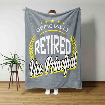 Retired Vice Principal Blanket, Retirement Blanket, Vice Principal Blanket, Happy Retirement Blanket, Best Retirement Gifts Ideas, Blanket For Vice Principal
