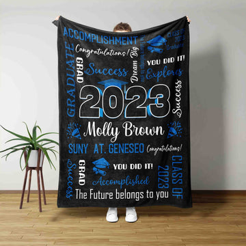 Personalized Graduation Blanket, Congratulations Graduate Blanket, Graduation Blanket, Senior Graduation Gift, Custom Name Blanket, Graduate Gift Idea