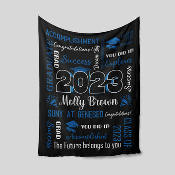 Personalized Graduation Blanket, Congratulations Graduate Blanket, Graduation Blanket, Senior Graduation Gift, Custom Name Blanket, Graduate Gift Idea