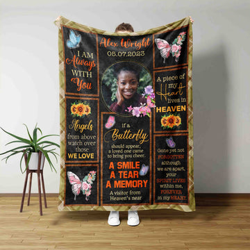 Personalized Memorial Blanket, Memorial Blanket, Custom Name Blanket, Custom Photo Blanket, Sympathy Blanket, Remembrance Blanket, Meaningful Blanket, Memorial Gift