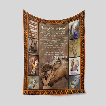To My Daughter Blanket, Horse Blanket, Daughter Blanket, Custom Name Blanket, Family Blanket, Horse Lover Gift For Girls, Horse Lover Gift, Family Blanket