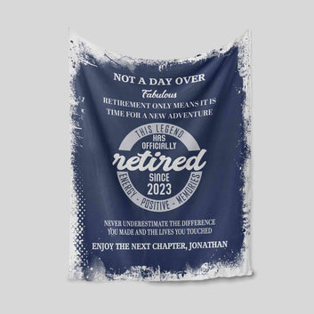 Personalized Retirement Blanket, Gift For Retirement, Retirement Gift, Custom Name Blanket, Blanket For Partner, Custom Name Blanket, Blanket For Colleague