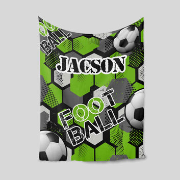 Personalized Football Blanket, Soccer Blanket, Soccer Player Blanket, Team Sports Blanket, Custom Sports Name Blanket, Soccer Player Gift, Soccer Coach Gift, Sports Lover Gift
