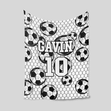 Personalized Soccer Blanket, Soccer Blanket, Soccer Player Blanket, Soccer Coach Gift, Soccer Lover Gift, Gift For Soccer Player, Sports Gift, Soccer Team Gift, Sports Lover Gift