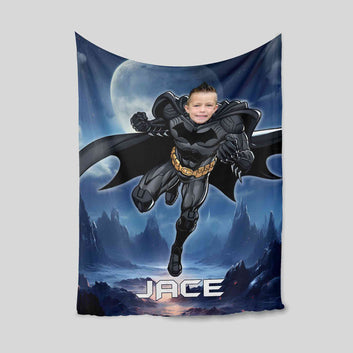 Personalized Kids Blanket, Kids Superhero Blanket, Superhero Blanket, Superhero Blanket For Kids, Custom Baby Shower Gift, Custom Face Blanket, Superhero Gift