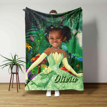 Personalized Princess Baby Blanket, Cartoon Blanket, Kids Princess Blanket, Custom Face Blanket, Kids Face Blanket, Baby Shower Gifts, Princess Lovers Gifts