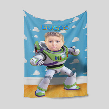 Personalized Superhero Blanket, Cartoon Blanket, Superhero Kids Blanket, Kids Face Blanket, Baby Shower Gifts, Custom Cartoon Blanket With Face, Boys Gifts