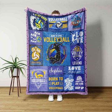 Personalized Volleyball Blanket, Volleyball Blanket, Sport Blanket, Volleyball Lovers Gift, Sports Lovers Blanket, Volleyball Gift For Players, Volleyball Team Gifts