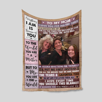 To My Mom Blanket, Mother Blanket, Letter From Son To Mom Blanket, Custom Name Blanket, Best Gift Blanket For Mother, Birthday Gift For Her