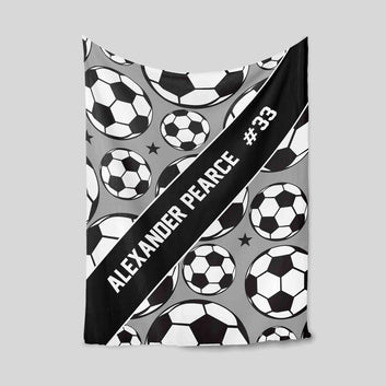 Personalized Soccer Blanket, Soccer Blanket, Soccer Player Gift, Sport Gift, Custom Name Blanket, Soccer Team Gift, Soccer Lover Gift