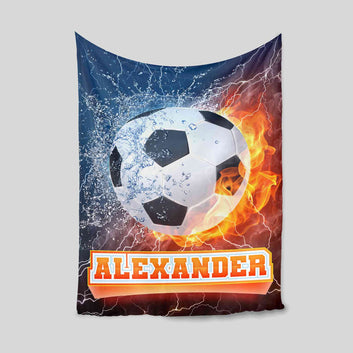 Personalized Soccer Blanket, Soccer Blanket, Sport Blanket, Soccer Player Gift, Custom Name Blanket, Sport Gift, Soccer Team Gift, Soccer Lover Gift