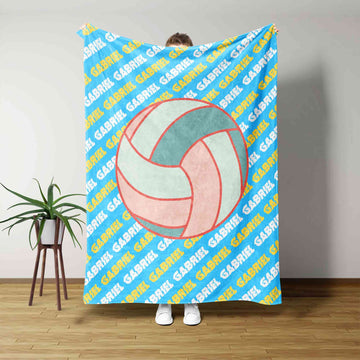 Personalized Volleyball Blanket, Custom Player Name Blanket, Volleyball Blanket, Volleyball Player Gift, Volleyball Team Gifts, Volleyball Coach Gift
