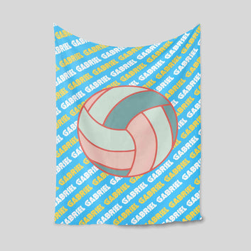Personalized Volleyball Blanket, Custom Player Name Blanket, Volleyball Blanket, Volleyball Player Gift, Volleyball Team Gifts, Volleyball Coach Gift