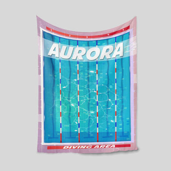 Custom Name Blanket for Swimmer, Swimming Pool Blanket, Swimming Gift, Gift For Swimmer, Swim Coach Gift, Gift For Coach, Sport Gift