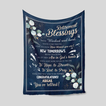 Personalized Retirement Blanket, Retirement Blanket, Happy Retirement Gift, Blanket For Colleague, Best Retirement Gifts Ideas