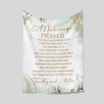 Marriage Prayer Blanket, Gift For Engagement, Bible Verse Blanket, Wedding vows gift, Jesus Blanket, Christian Blanket, Marriage Vow Blanket