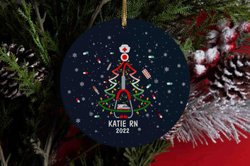 Personalized Nurse Stethoscope Christmas Tree, Christmas Nurse Life, Nursing Squad, Nurse Christmas Ornament, Stethoscope Ornament Gift, Christmas Ornaments