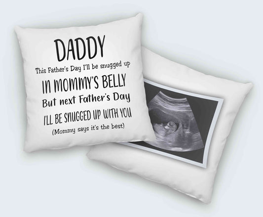 Happy Father's Day Pillow, Father Pillow, Ultrasound Pillow, Family Pillow, Custom Image Pillow, Custom Name Pillow