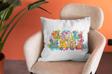 Girl Mama Pillow, Personalized Gift For Grandma, Flower Pillow, Custom Pillow, Mother's Day Pillow, Gift From Grandkids