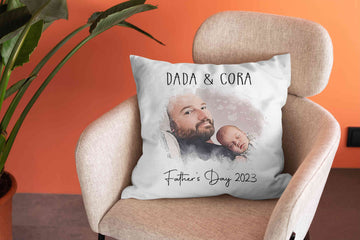 Custom Dad Pillow from Photo, Father's Day Pillow, Dad Gifts, Custom Pillow Gift for Dad, 1st Fathers Day Gift, New Dad Gift, First Time Dad Gift
