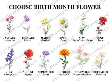 Personalized Birth Month Flower Print, Birth Month Flower Poster, Family Flower Garden Print, Birth Flower Gift, Mothers Day Gift, Family Flower Painting