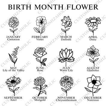 Personalized Birth Flower Poster, Birth Month Flowers Canvas, Custom Mothers Day Garden Print, Grandma Birthday Gift, Family Birth Flower