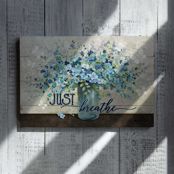 Just Breathe Canvas, Butterfly Canvas, Flower Canvas, Canvas For Gift