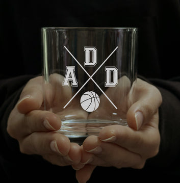 Personalized Father's Day Whiskey Glass, Custom Dad Baseball Whisky Glass, Basketball Dad Whiskey Glass, Sports Dad Gift, Father's Day Gift