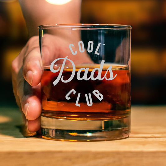 Personalized Cool Dad Club Whiskey Glass, Father's Day Present for Birthday, Promoted To Dad Whiskey Glass, Custom Personalized Dad Whiskey Glass Gift, Father's Day Gift