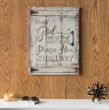 Until God Opens The Next Door Canvas, God Canvas, Wall Art Canvas, Gift Canvas