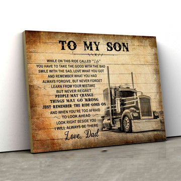 Son Canvas, Tractor Canvas, Family Canvas, Canvas For Son, Custom Name Canvas, Canvas Wall Art