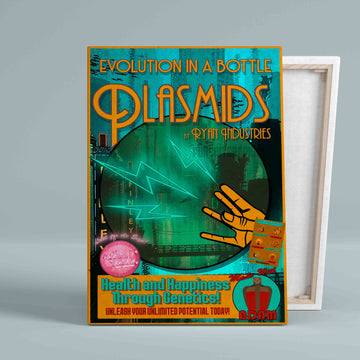 Bioshock Plasmids Advertisement Canvas, Evolution In A Bottle Canvas, Wall Art Canvas