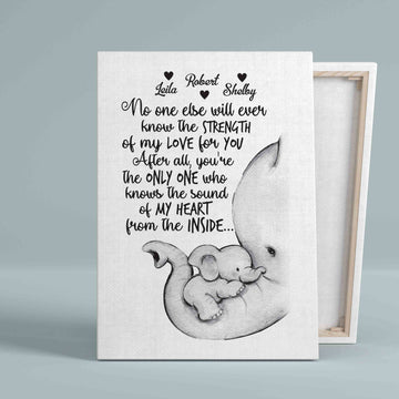Personalized Name Canvas, No One Else Will Ever Know The Strength Of My Love For You Canvas, Family Canvas