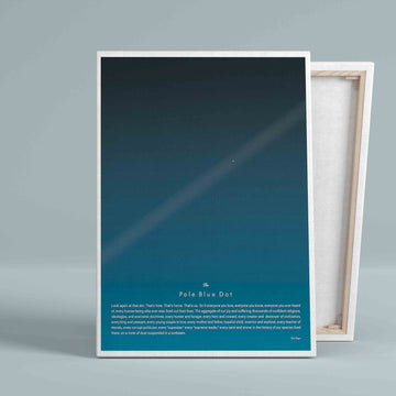 Carl Sagan Canvas The Pale Blue Dot Canvas, Inspirational Quote Canvas, Astronomy Canvas