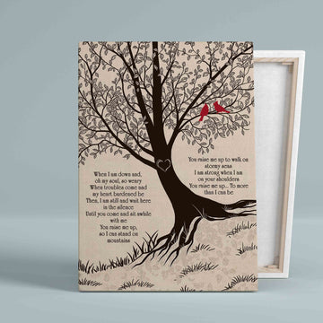 You Raise Me Up Lyrics Canvas, Lyrics Canvas, Wall Art Canvas, Gift Canvas