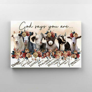 God Says You Are Canvas, Goat Canvas, Unique Special Lovely Canvas