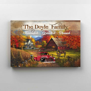 Personalized Name Canvas, Barn Canvas, Farm Canvas, Wall Art Canvas