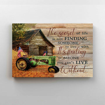 Personalized Name Canvas, The Secret Of Life Canvas, Barn Canvas, Farmhouse Canvas, Gift Canvas