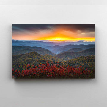 Blue Ridge Parkway Canvas, National Park Canvas, Wall Art Canvas