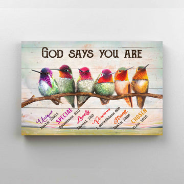 God Says You Are Canvas, Hummingbird canvas