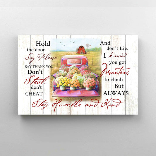 Humble And Kind canvas, custom name canvas, couple canvas