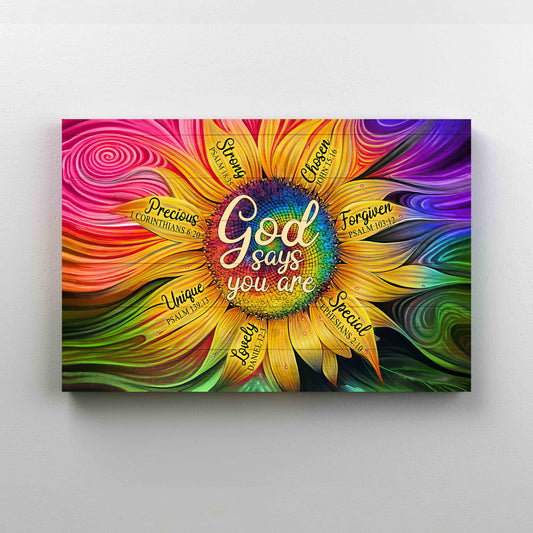 God Say You Are Rainbow canvas