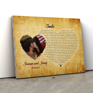 Personalized Image Canvas, Personalized Name Canvas, Anniversary Canvas, Couple Canvas, Gift Canvas