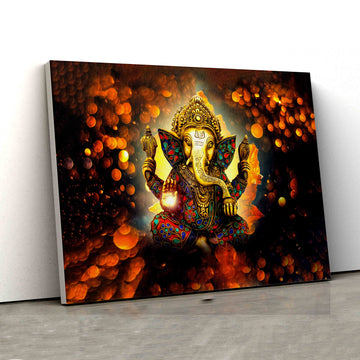 Hindu Gods Canvas, Lord Ganesha Canvas, Family Canvas, Canvas For Gift